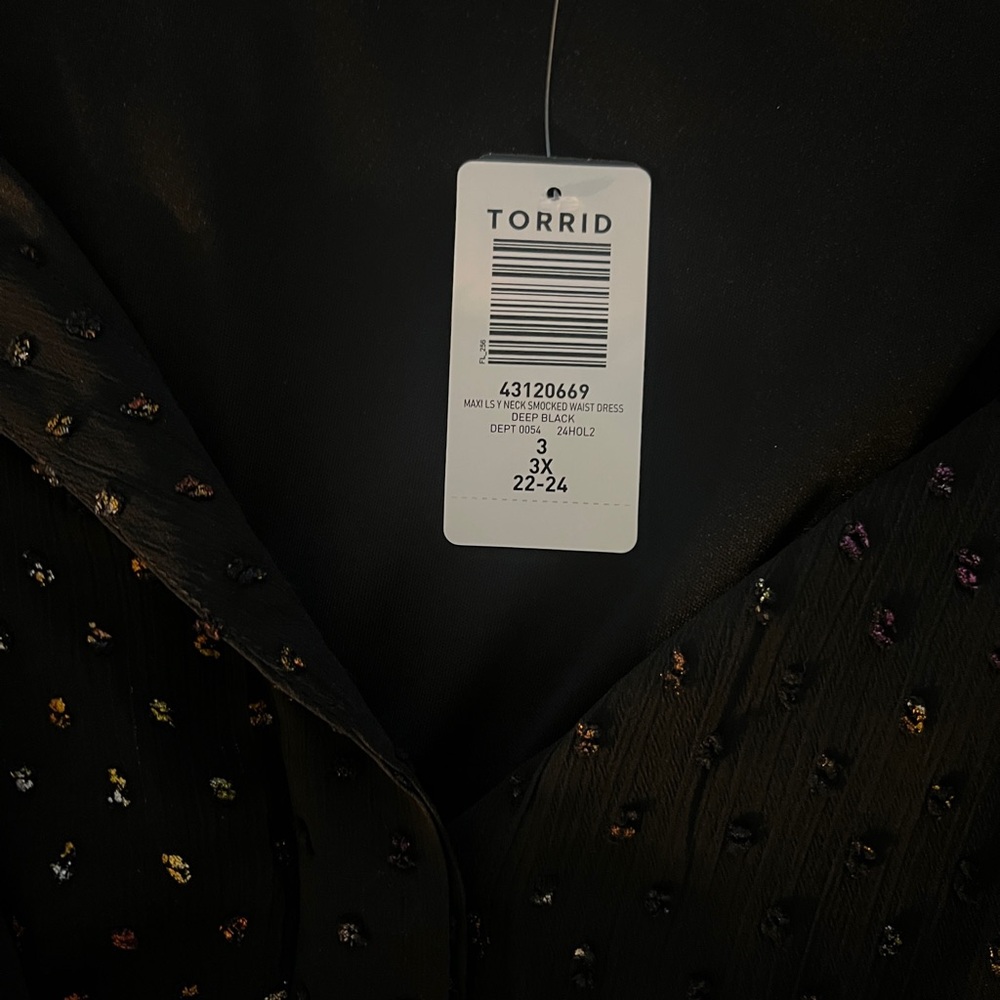 Torrid Y-Neck Black Maxi Dress - Picture 7 of 7